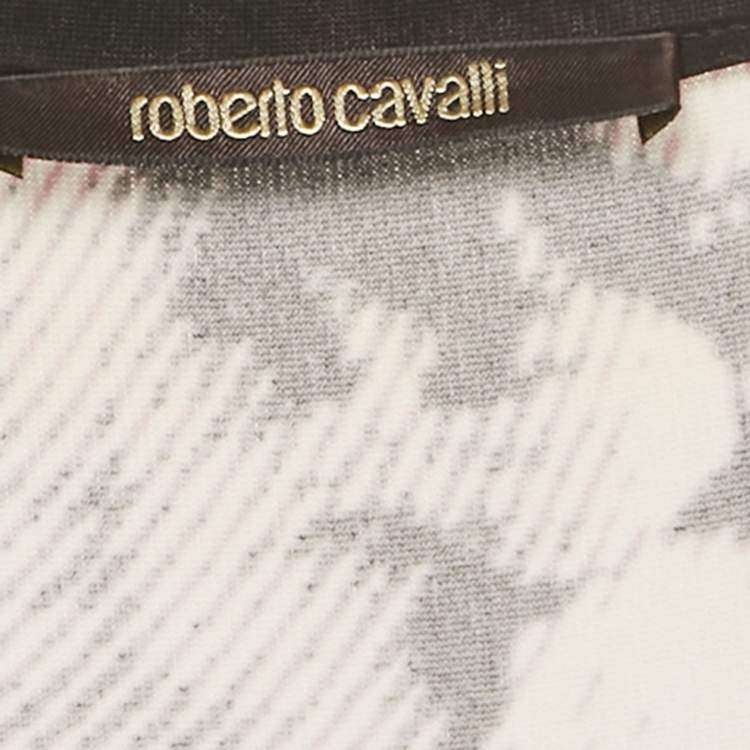 Pre Owned Roberto Cavalli Multicolor Printed Jersey Midi Dress L