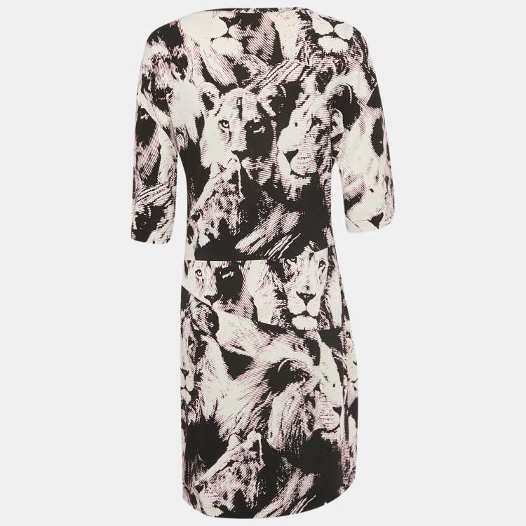 Pre Owned Roberto Cavalli Multicolor Printed Jersey Midi Dress L