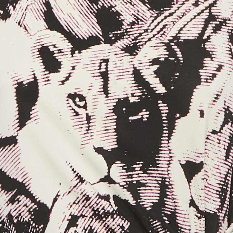 Pre Owned Roberto Cavalli Multicolor Printed Jersey Midi Dress L