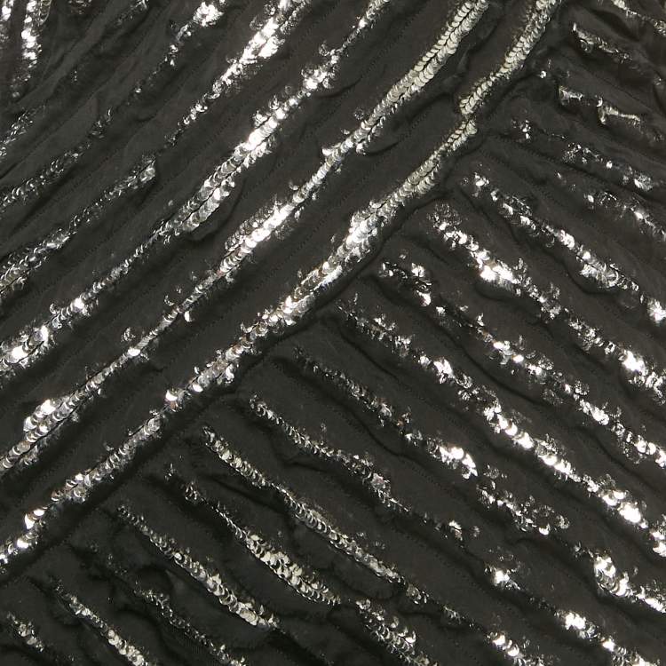 Pre Owned Roberto Cavalli Black Silk Strappy Mini Dress S