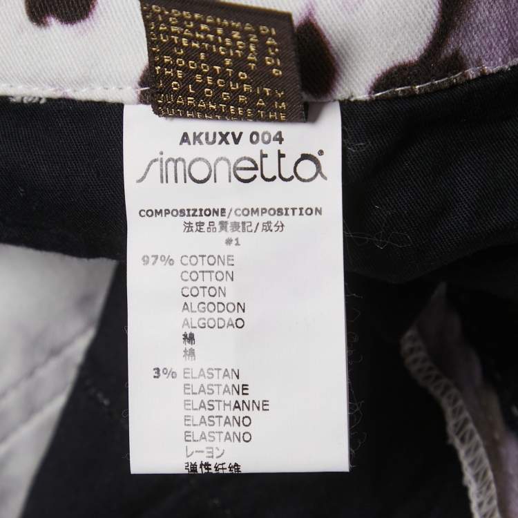 Pre Owned Roberto Cavalli Multicolor Printed Denim Jeans XS Waist 28"