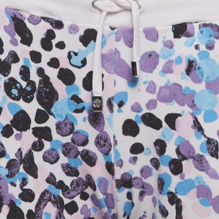 مملوكة مسبقًا Roberto Cavalli White Printed Cotton Capri Pants  XS 