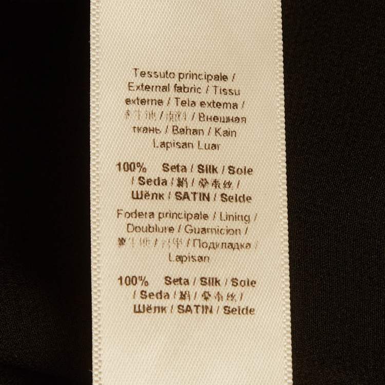 Pre Owned Roberto Cavalli Black/White Print Silk Maxi Skirt S