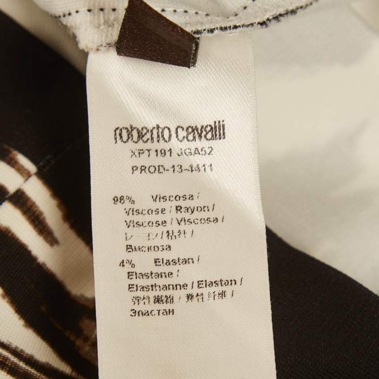 Pre Owned Roberto Cavalli Multicolour Animal Print Stretch Knit Mini Dress M