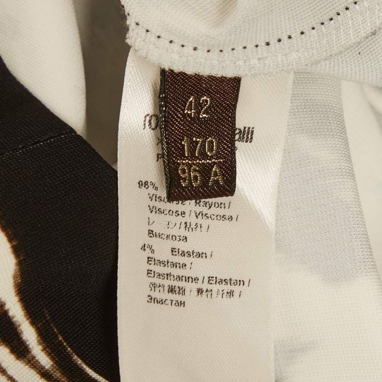 Pre Owned Roberto Cavalli Multicolour Animal Print Stretch Knit Mini Dress M