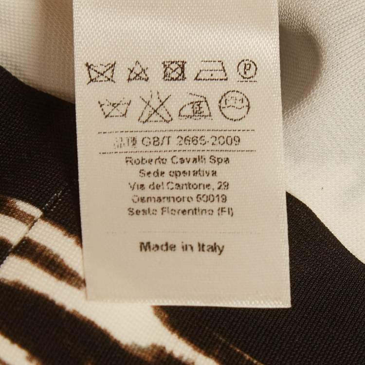 Pre Owned Roberto Cavalli Multicolour Animal Print Stretch Knit Mini Dress M