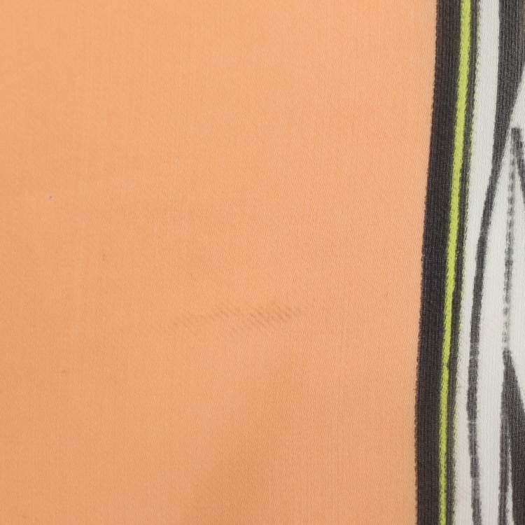 Pre Owned Roberto Cavalli Multicolor Printed Silk Top S