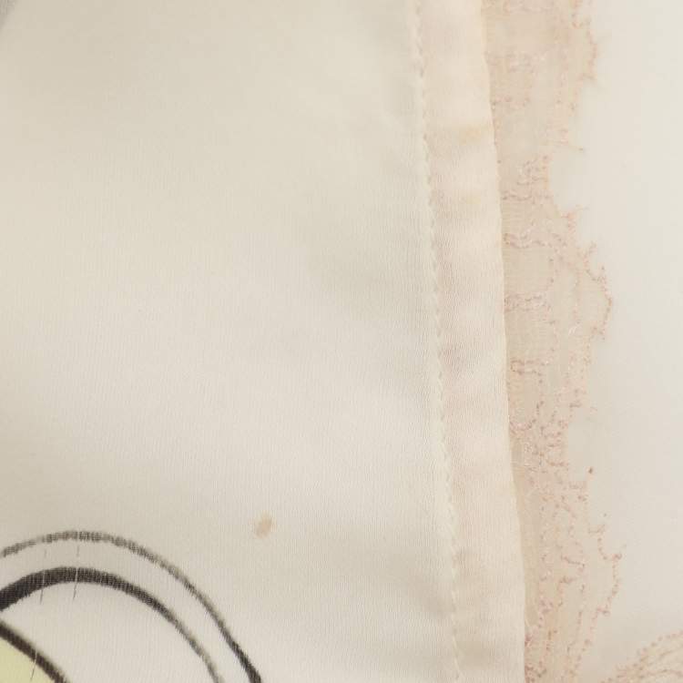 Pre Owned Roberto Cavalli Multicolor Printed Silk Top S