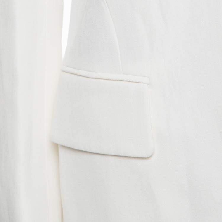 Pre Owned Roberto Cavalli Firenze Off White Tailored Blazer S