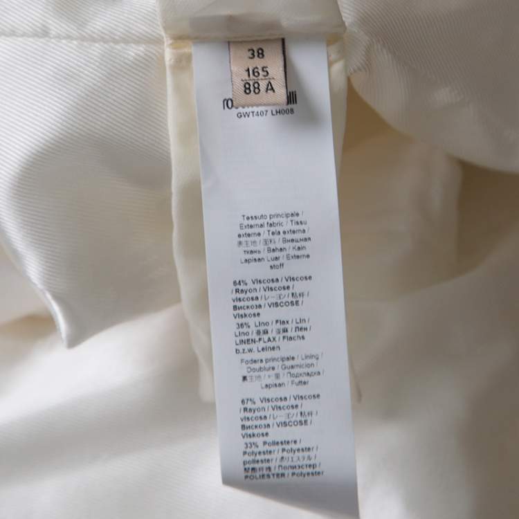 Pre Owned Roberto Cavalli Firenze Off White Tailored Blazer S