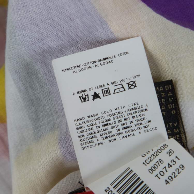 مملوكة مسبقًا Just Cavalli Multicolor Geometric Print Cotton Voile Sleeveless Dress M