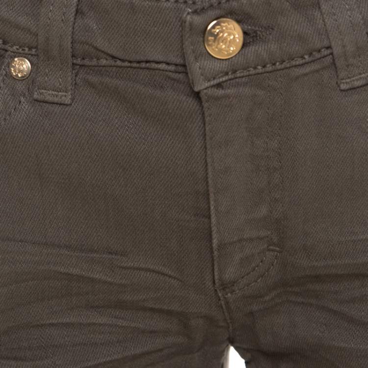 Pre Owned Roberto Cavalli Grey Denim Regular Fit Low Waist Jeans M 