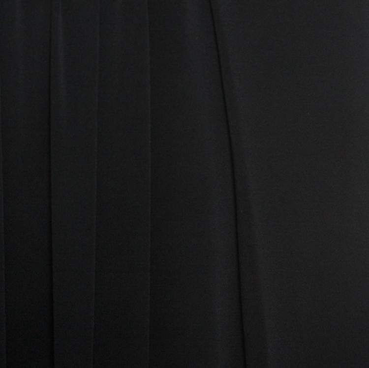 Pre Owned Roberto Cavalli Black Knit Gathered Detail Skirt S