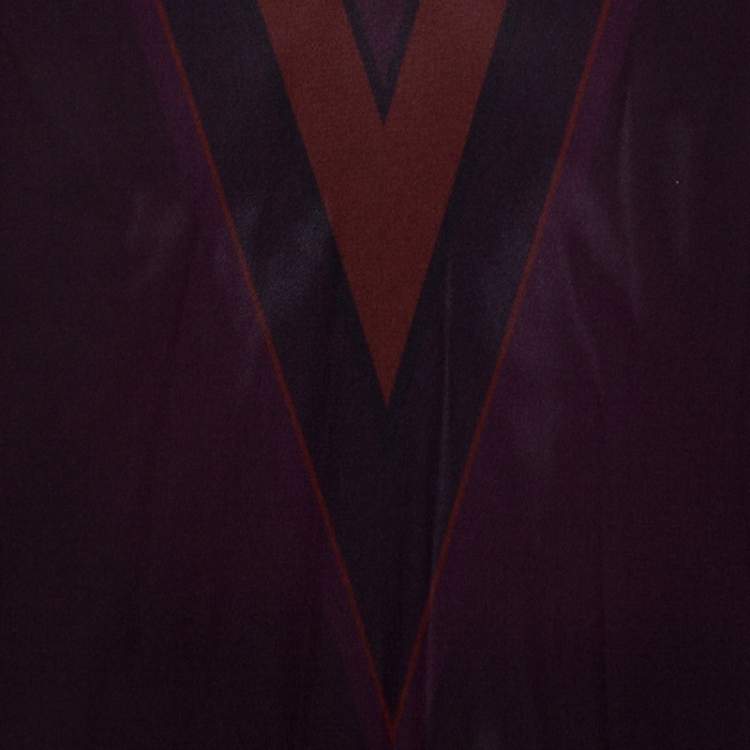 Pre Owned Roberto Cavalli Multicolor Degrade Carmine Print Silk Kaftan S