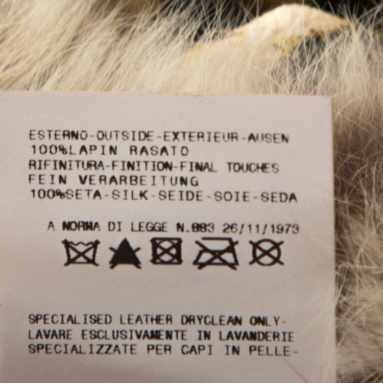 مملوكة مسبقًا Roberto Cavalli Beige Rabbit Fur Belted Coat S