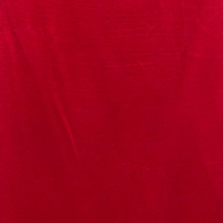 Pre Owned Roberto Cavalli Red Silk Satin Flared Maxi Skirt L