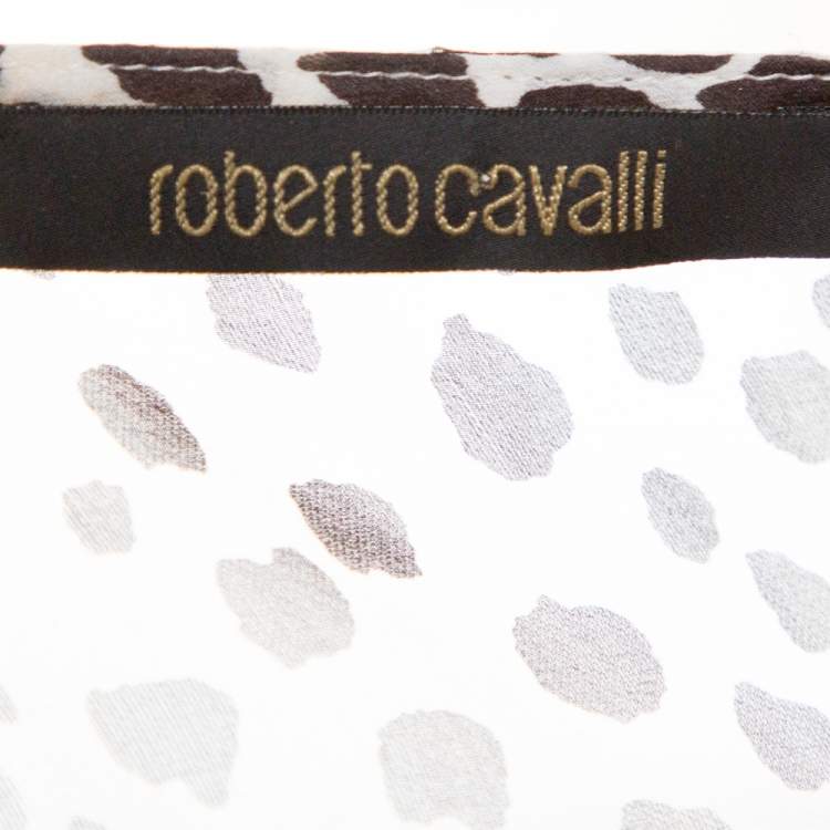 Pre Owned Roberto Cavalli Brown Animal Print Maxi Dress M