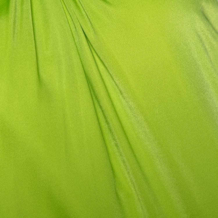 Pre Owned Roberto Cavalli Lime Green Jersey Halter Neck Top L