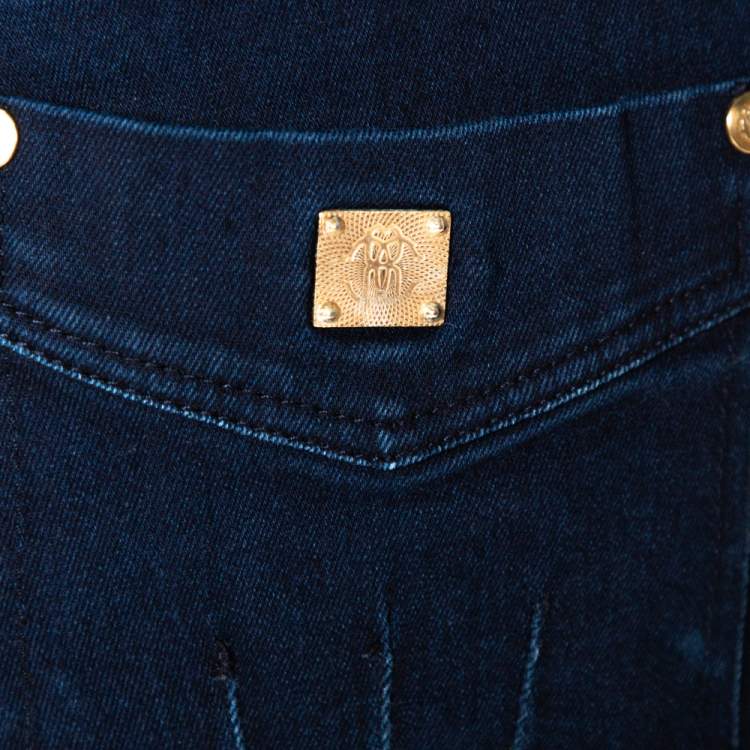 Pre Owned Roberto Cavalli Indigo Denim Tapered Fitted Jeans M
