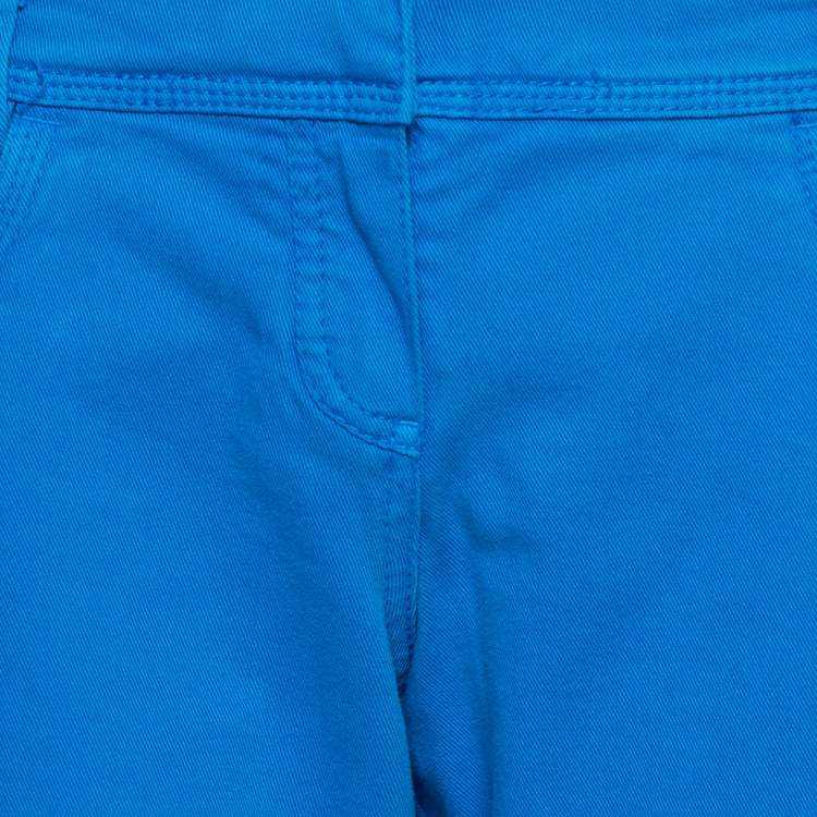 Pre Owned Roberto Cavalli Blue Stretch Cotton Straight Leg Jeans L