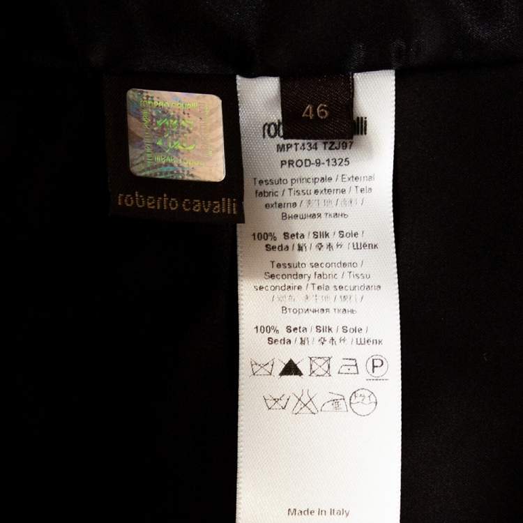 Pre Owned Roberto Cavalli Brown Ombre Animal Print Silk Tailored Blazer L