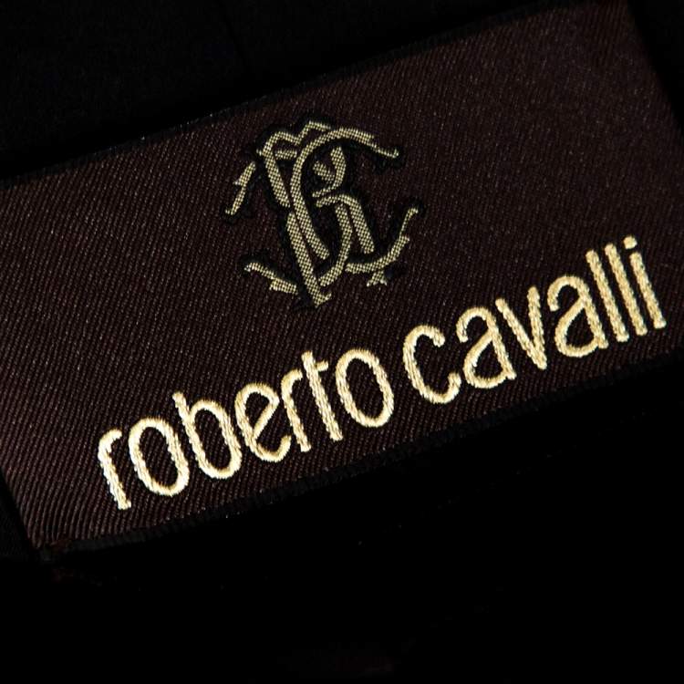 Pre Owned Roberto Cavalli Beige Animal Print Silk Tailored Blazer L