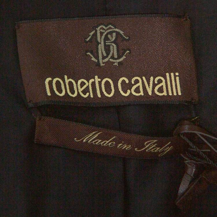 Pre Owned Roberto Cavalli Multicolor Floral Print Silk Tailored Blazer L