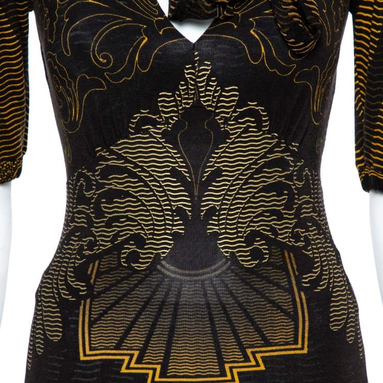 Pre Owned Roberto Cavalli Multicolor Prink Top and Skirt Set S