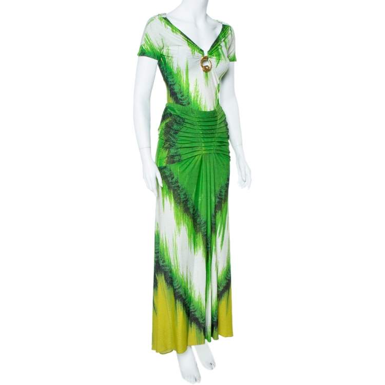 Pre Owned Roberto Cavalli  Multicolor Knit Skirt and Top Set S