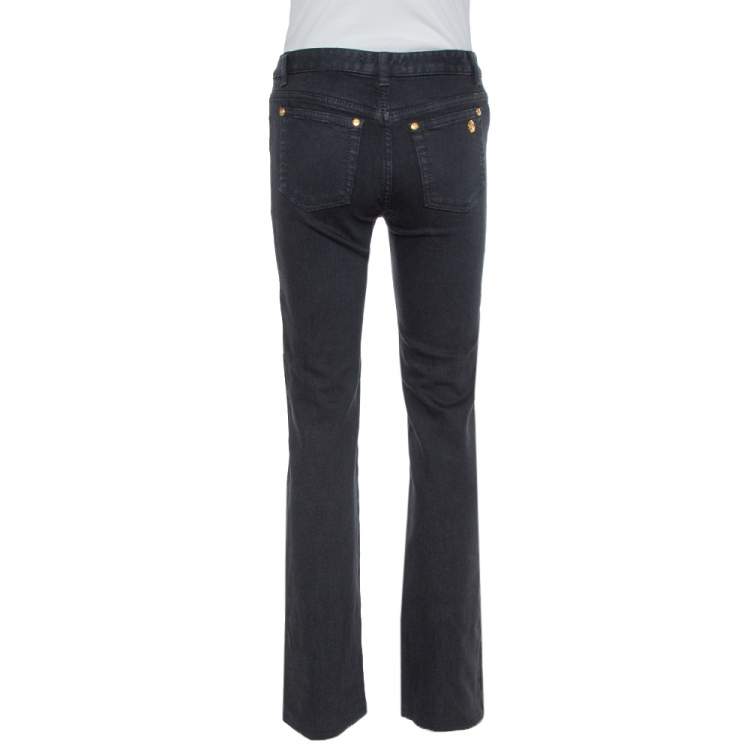 Pre Owned Roberto Cavalli Black Denim Flared Jeans S