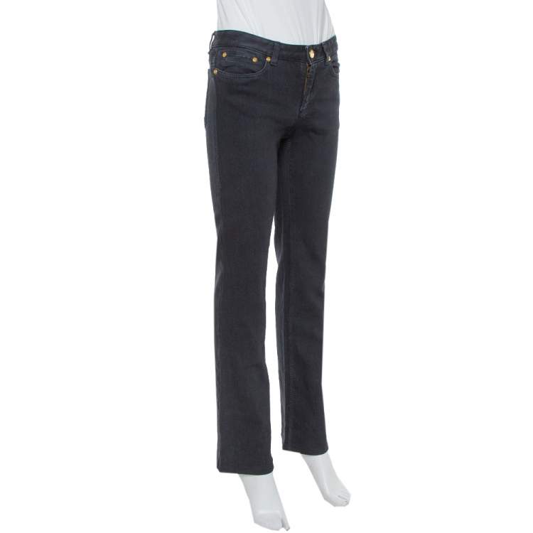 Pre Owned Roberto Cavalli Black Denim Flared Jeans S