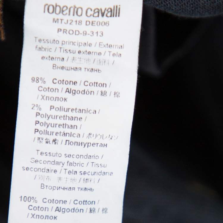 Pre Owned Roberto Cavalli Black Denim Flared Jeans S