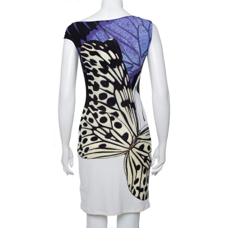 Pre Owned Roberto Cavalli Multicolor Printed Knit Sleeveless Sheath Dress S