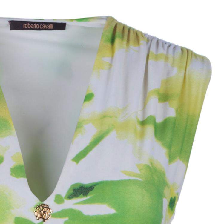 Pre Owned Roberto Cavalli Multicolor Sleeveless Top S