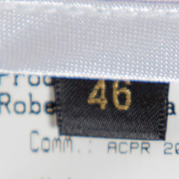 Pre Owned Roberto Cavalli Lavender Cotton Bootcut Trousers L