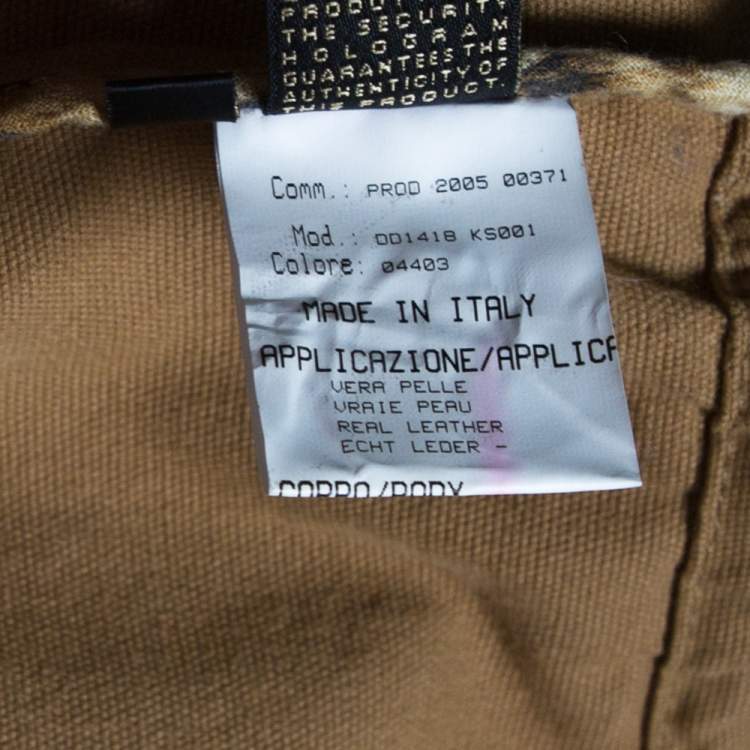 مملوكة مسبقًا Roberto Cavalli Brown Denim Leather Trim Button Front Blazer L