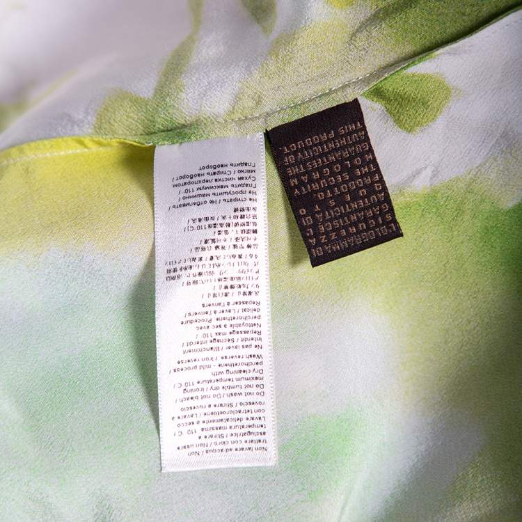Pre Owned Roberto Cavalli Multicolor Printed Silk Top M