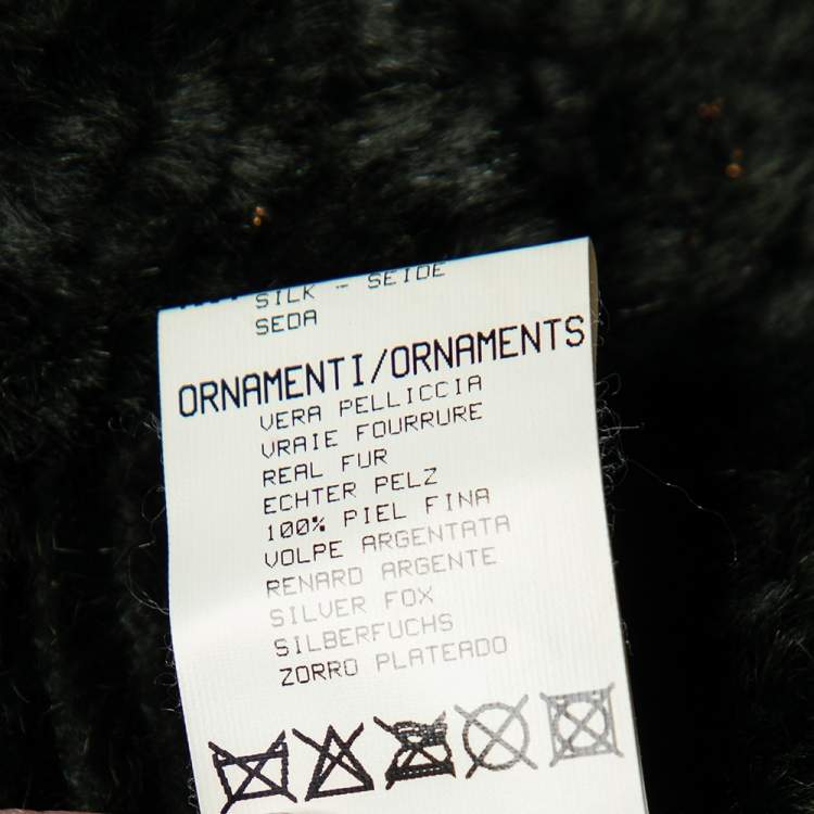 Pre Owned Roberto Cavalli Green Leather And Fox Fur Lined Vest S