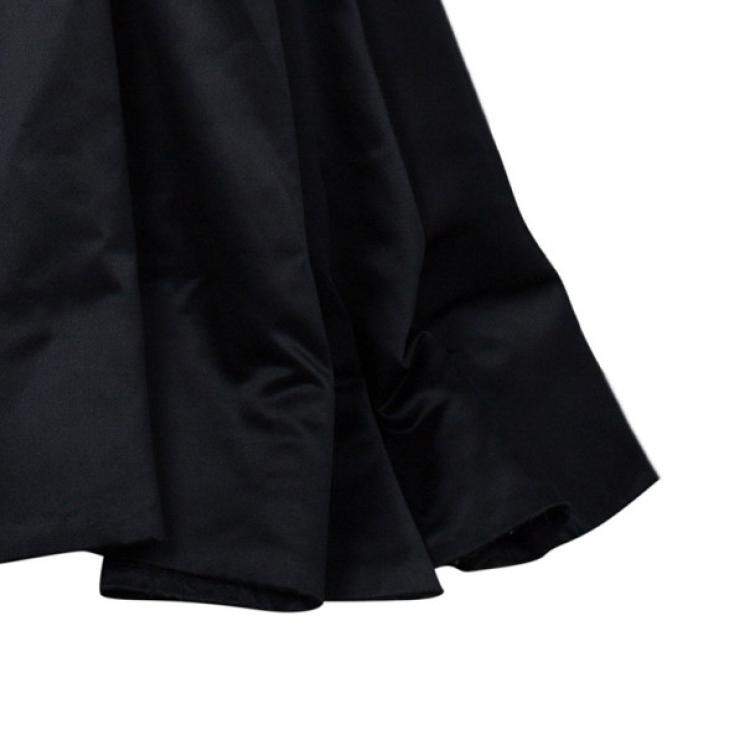 Pre Owned Roberto Cavalli Black Silk Evening Gown M