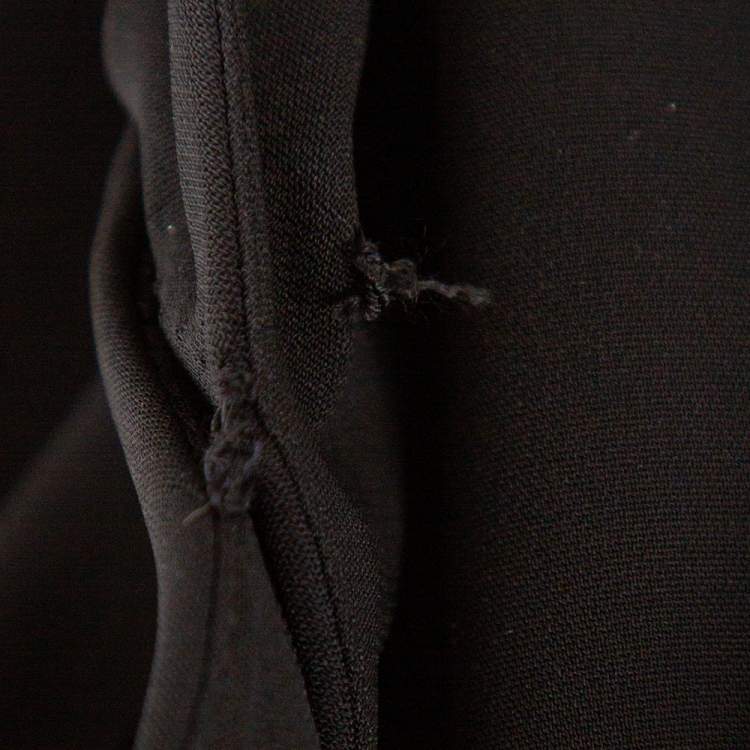 Pre Owned Roberto Cavalli Black Crepe Snake Back Detail Gown S