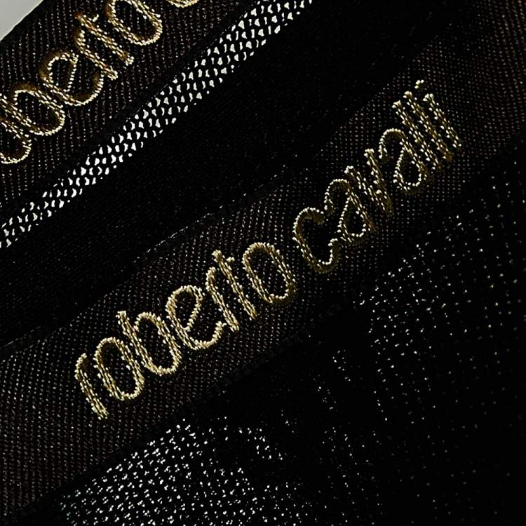 Pre Owned Roberto Cavalli Gold Knit Scale Detail Sleeveless Dress S