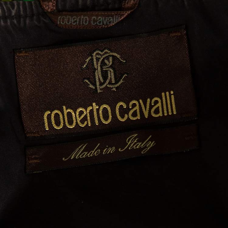 Pre Owned Roberto Cavalli Multicolored Printed Cotton Sleeveless Vest S