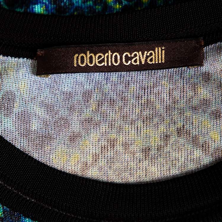 مملوكة مسبقًا Roberto Cavalli Multicolored Snake Skin Printed Jersey Tank Top M 
