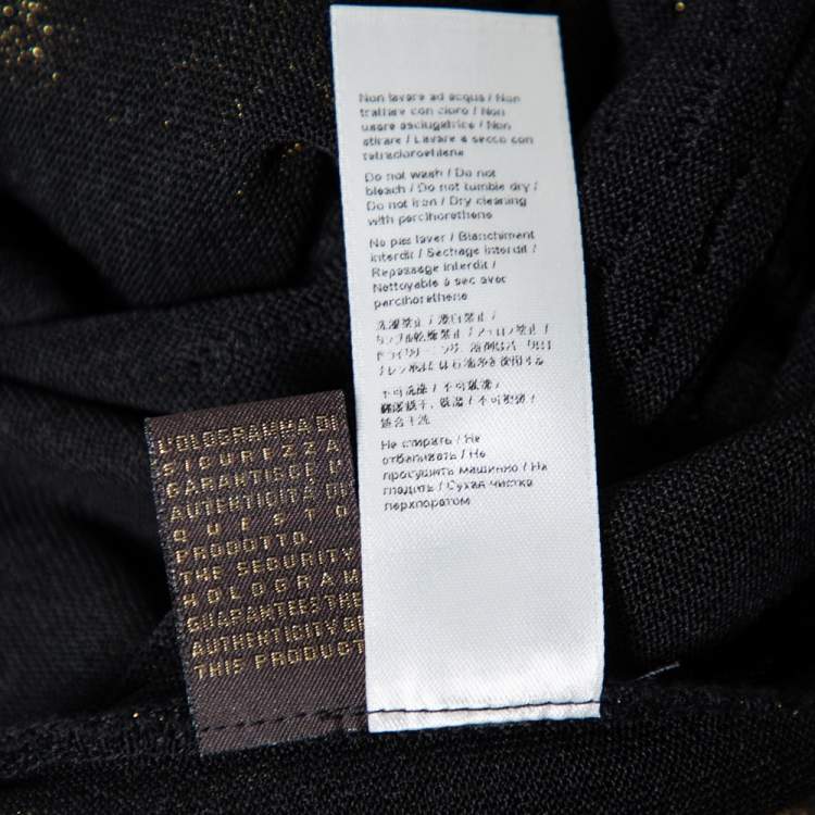 Pre Owned Roberto Cavalli Gold Scale Patterned Knit Short Dress M 