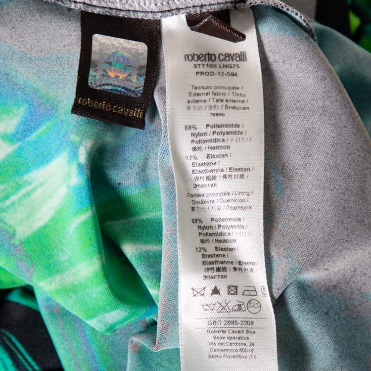 Pre Owned Roberto Cavalli Multicolored Print Jersey Sleeveless Dress S 