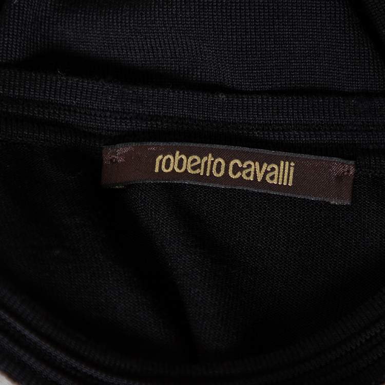 Pre Owned Roberto Cavalli Multicolor Printed Silk & Knit Sleeveless Top M