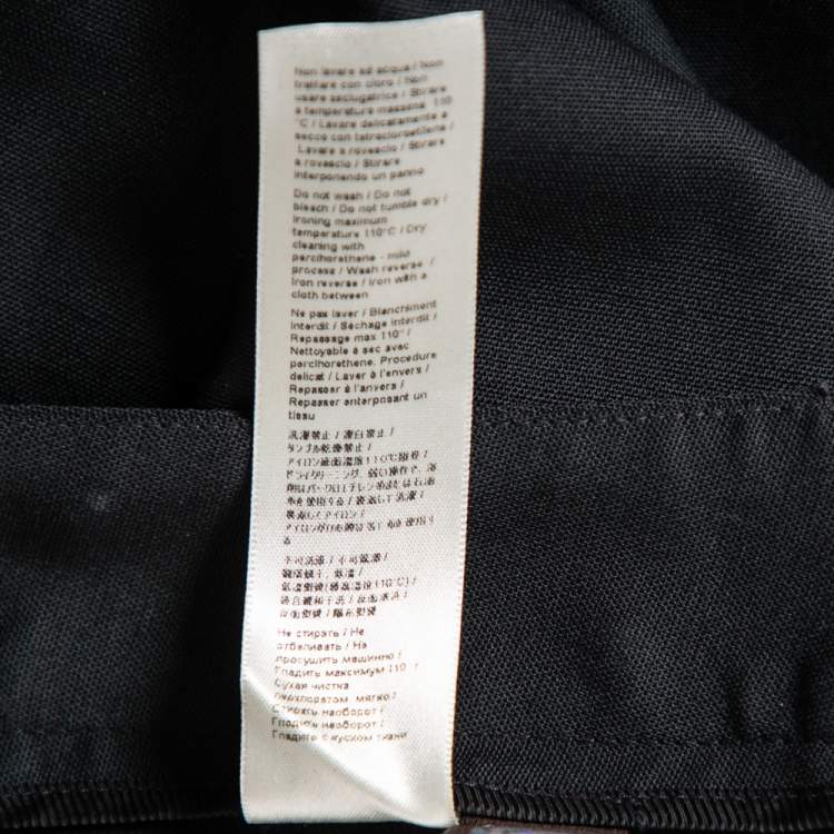 Pre Owned Roberto Cavalli Black Stretch Wool Trousers S