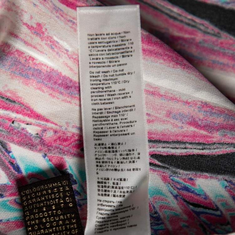 Pre Owned Roberto Cavalli Multicolored Printed Silk Maxi Skirt M