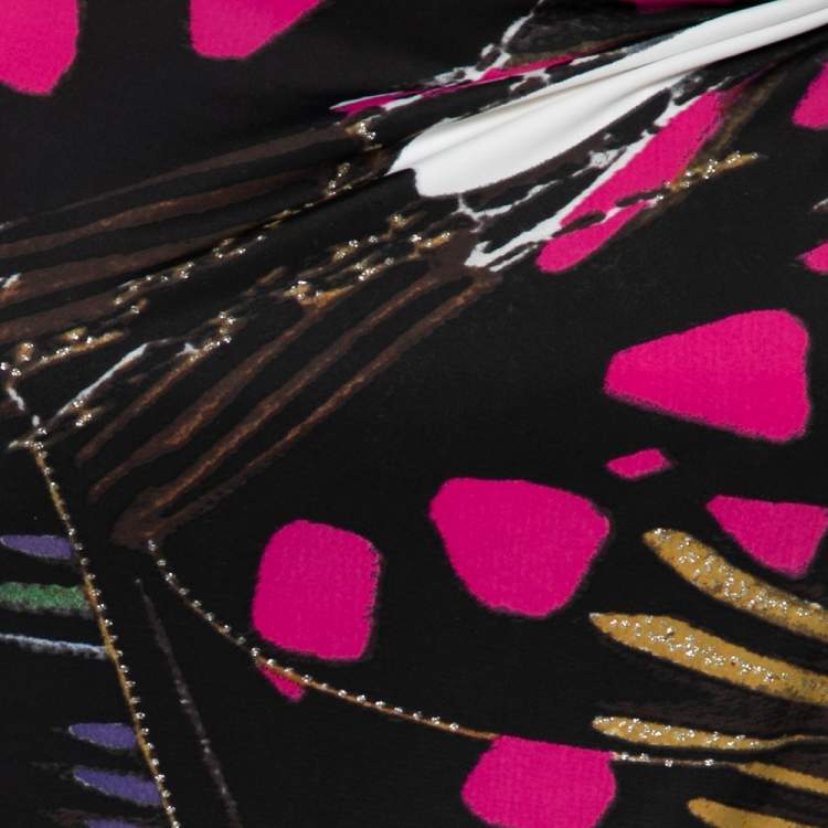 Pre Owned Roberto Cavalli Multicolor Printed Knit Sleeveless Sheath Dress S