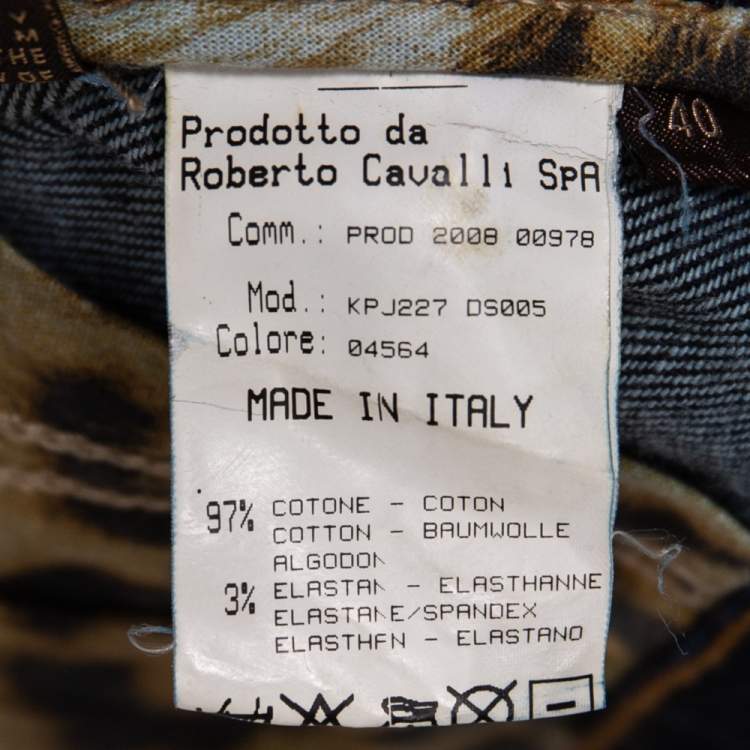 مملوكة مسبقًا Roberto Cavalli Dark Blue Denim Jeans S